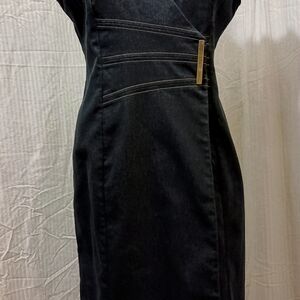 Studio 1 NavyBlue Sm Petit Dress with Gold Accent